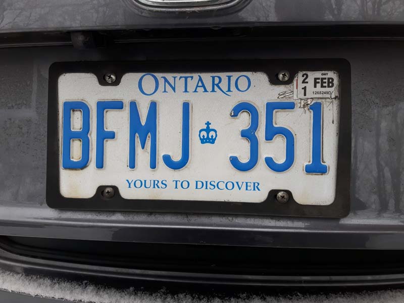 Ont Plate Yours to Discover